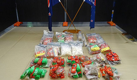 Seized packages containing $176M worth of meth