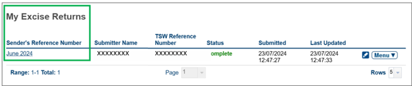 My Excise Returns in TSW