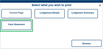 TSW cash statement
